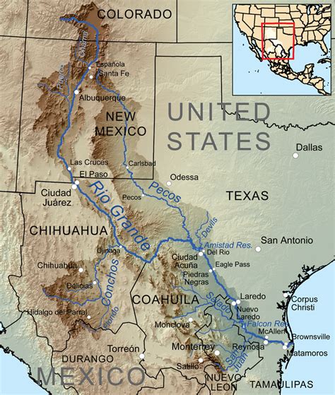 Map of Rio Grande River